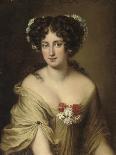 Portrait of Contessa Ortensia Ianni Stella, Bust Length, in an Ivory Chemise, with Flowers in Her…-Jacob Ferdinand Voet-Giclee Print