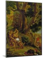 Jacob Fighting the Angel-Eugene Delacroix-Mounted Giclee Print