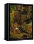 Jacob Fighting the Angel-Eugene Delacroix-Framed Stretched Canvas