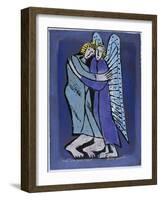 Jacob Fights with the Angel-Leslie Xuereb-Framed Giclee Print