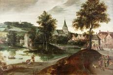 An Extensive Landscape with Cottages in the Foreground, 1561-Jacob Grimmer-Framed Giclee Print