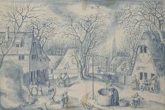 A Village Scene: Winter, 16th Century-Jacob I Savery-Framed Giclee Print