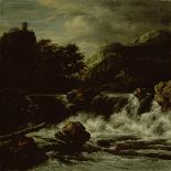 Mountainous Landscape with Waterfall-Jacob Isaacksz Van Ruisdael-Art Print