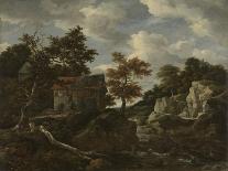 Hilly Landscape with a Waterfall-Jacob Isaacksz Van Ruisdael-Giclee Print