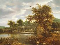 A Wooded River Landscape with a Sluice Gate-Jacob Isaaksz Ruisdael-Giclee Print