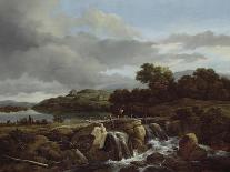 A Wooded River Landscape with a Sluice Gate-Jacob Isaaksz Ruisdael-Giclee Print