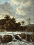 A Wooded River Landscape with a Sluice Gate-Jacob Isaaksz Ruisdael-Giclee Print