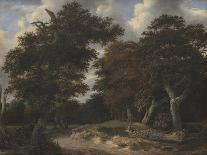 Woodland at Sunset with a Traveller and His Dog-Jacob Isaaksz Ruisdael-Giclee Print