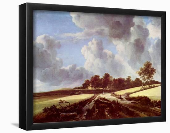Jacob Isaaksz. van Ruisdael (Wheat fields) Art Poster Print-null-Framed Poster