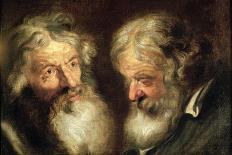 Heads of Two Old Men-Jacob Jordaens-Giclee Print