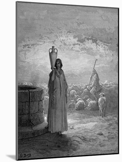 Jacob, Keeping Laban's Flocks, Sees Rachel at the Well, 1866-Gustave Doré-Mounted Giclee Print