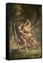 Jacob luttant avec l'Ange-Eugene Delacroix-Framed Stretched Canvas