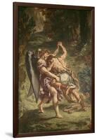 Jacob luttant avec l'Ange-Eugene Delacroix-Framed Giclee Print