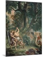 Jacob luttant avec l'Ange-Eugene Delacroix-Mounted Giclee Print