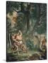 Jacob luttant avec l'Ange-Eugene Delacroix-Stretched Canvas