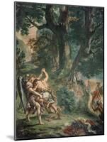 Jacob luttant avec l'Ange-Eugene Delacroix-Mounted Giclee Print