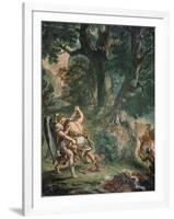 Jacob luttant avec l'Ange-Eugene Delacroix-Framed Giclee Print