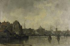 Prince Henry Quay with the Schreierstoren on the Outside Amsterdam-Jacob Maris-Art Print