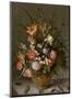 Jacob Marrel, Flowers in a vase-Dutch Florals-Mounted Art Print