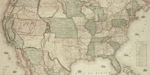 Map Of North America, 1853-Jacob Monk-Premium Giclee Print