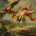 The Fall of Icarus, 1636-1637-Jacob Peter Gowy-Framed Stretched Canvas