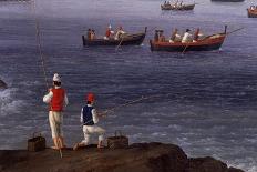 The Bay of Naples Near Santa Lucia Showing the Naval Fleets Returning from Algiers-Jacob Philipp Hackert-Giclee Print