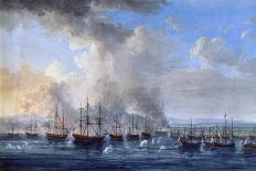 The Bay of Naples Near Santa Lucia Showing the Naval Fleets Returning from Algiers-Jacob Philipp Hackert-Giclee Print