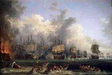 The Naval Battle of Chesma on 5 July 1770, 18th Century-Jacob Philipp Hackert-Framed Giclee Print