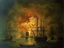 The Destruction of the Turkish Fleet at the Bay of Chesma, 1772-Jacob-Philippe Hackert-Giclee Print