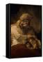 Jacob's Blessing-Rembrandt van Rijn-Framed Stretched Canvas