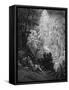 Jacob's Dream of a Stairway Leading to Heaven with God at the Top, 1865-1866-Gustave Doré-Framed Stretched Canvas