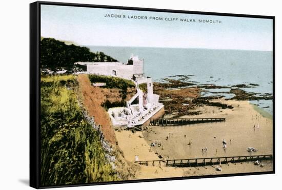 Jacob's Ladder, as Seen from Cliff Walks, Sidmouth, Devon, Early 20th Century-null-Framed Stretched Canvas