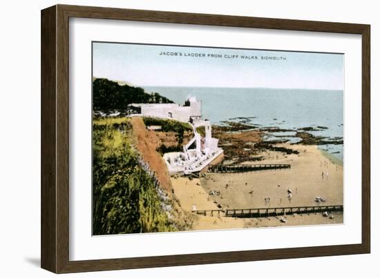 Jacob's Ladder, as Seen from Cliff Walks, Sidmouth, Devon, Early 20th Century-null-Framed Giclee Print