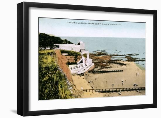 Jacob's Ladder, as Seen from Cliff Walks, Sidmouth, Devon, Early 20th Century-null-Framed Giclee Print