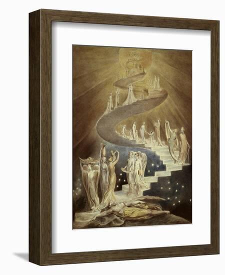 Jacob's Ladder-William Blake-Framed Giclee Print