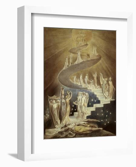 Jacob's Ladder-William Blake-Framed Giclee Print