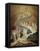 Jacob's Ladder-William Blake-Framed Stretched Canvas