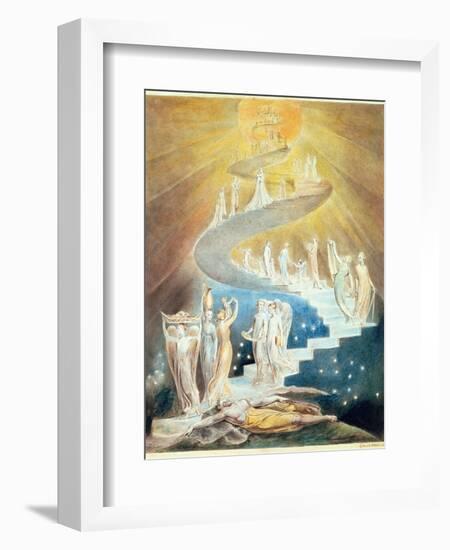 Jacob's Ladder-William Blake-Framed Premium Giclee Print