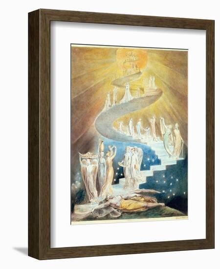 Jacob's Ladder-William Blake-Framed Giclee Print