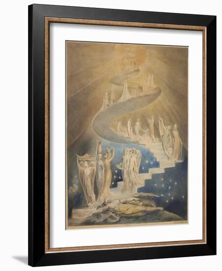 Jacob's Ladder-William Blake-Framed Art Print