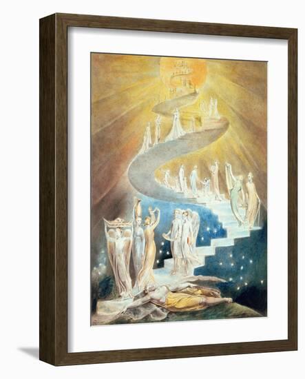 Jacob's Ladder-William Blake-Framed Giclee Print