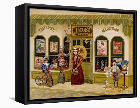 Jacob's Pharmacy-Lee Dubin-Framed Stretched Canvas