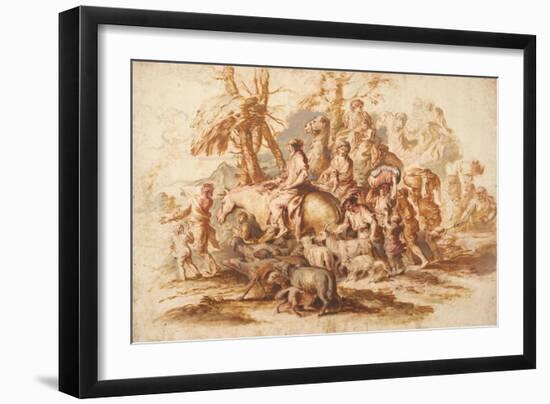 Jacob's Return, Ca 1647-1651-Giovanni Benedetto Castiglione-Framed Giclee Print