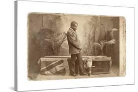 Jacob Wainwright with Livingstone's Coffin, London, 1874-Elliott and Fry Studio-Stretched Canvas