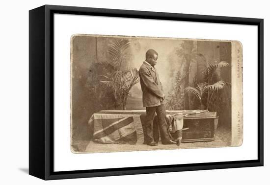 Jacob Wainwright with Livingstone's Coffin, London, 1874-Elliott and Fry Studio-Framed Stretched Canvas