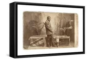 Jacob Wainwright with Livingstone's Coffin, London, 1874-Elliott and Fry Studio-Framed Stretched Canvas