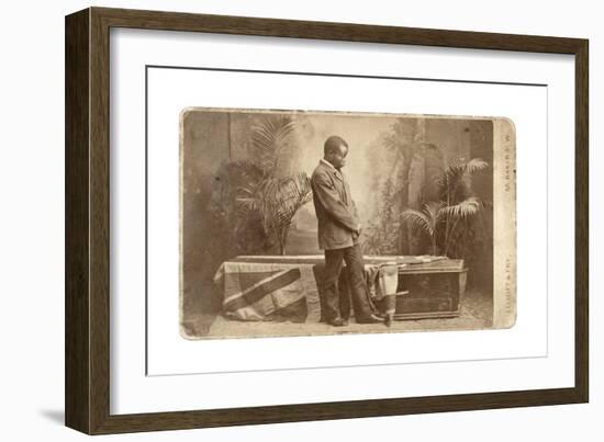 Jacob Wainwright with Livingstone's Coffin, London, 1874-Elliott and Fry Studio-Framed Giclee Print