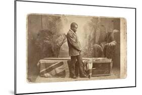 Jacob Wainwright with Livingstone's Coffin, London, 1874-Elliott and Fry Studio-Mounted Giclee Print