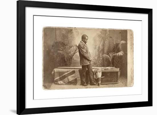 Jacob Wainwright with Livingstone's Coffin, London, 1874-Elliott and Fry Studio-Framed Giclee Print