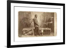 Jacob Wainwright with Livingstone's Coffin, London, 1874-Elliott and Fry Studio-Framed Giclee Print